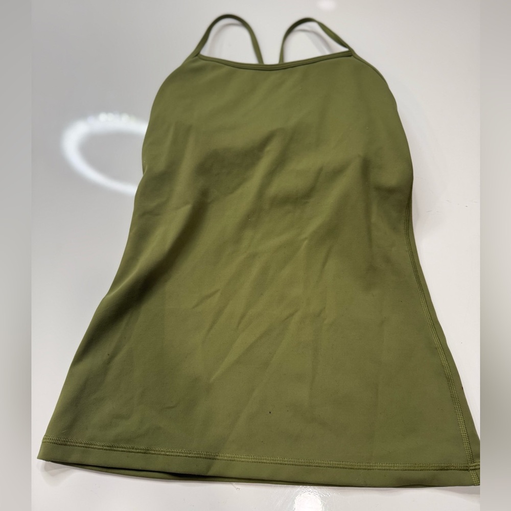 Lululemon Tank Top Womens Padded Small Green Racerback Athletic A020126